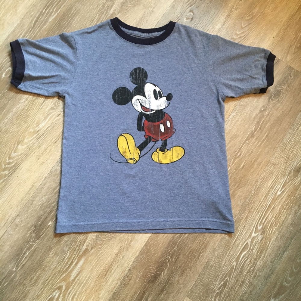 Disney Gray Mickey Mouse Short Sleeve Tee